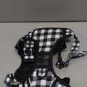 PoyPet No Pull Dog Harness, [Neck Release] Reflective Adjustable No Choke Pet Vest with Front & Back 2 Leash Attachments, Soft Control Training Handle for Small Dogs(Grid,M)