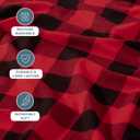 Bare Home Flannel Sheet Set Prints, 100% Cotton, Velvety Soft Heavyweight - Christmas Holiday Sheets - Double Brushed Flannel - Extra Softness, Comfort - Deep Pocket (Queen, Buffalo Plaid - Red/Black)