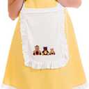 fun shack Womens Golden Hair Book Character Costume Halloween Teacher Womens Book Character Costumes for Adults (Large, Yellow)