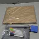 6 Sides Dry Erase Notebook Portable Whiteboards Notepad 12"x9"(a4) Small Reusable Board Foldable Anti-ghosting Surface, Travel Dry Erase White Board for Office Study Meeting Planning (Khaki)