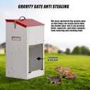 Galvanized Automatic Dog Feeder Large Breed Dog Food Dispenser for Large Dogs, 25lbs Outdoor Pets Feeder Gravity Food Feeder