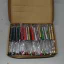 Kosiz 60 Pieces Plastic Beadable Pen Beaded Black Ink Ballpoint Pens for Office Supplies Gifts(Red, Green Series,Classic)