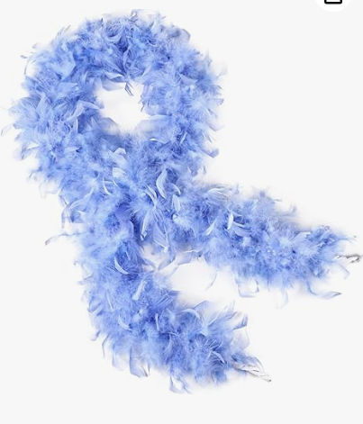 19 Color- 40/60/100g 2Yard Chandelle Feather Boa Dancing Wedding Party Halloween Costume Decoration Feathers boa sky blue