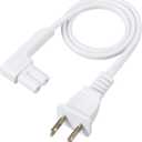 19.5in Power Cord Compatible with Sonos One, Sonos One SL, Sonos Play-1 Speakers - Power Plug Cable (Short, White)