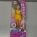 Barbie Fashionistas Doll  with Brown Wavy Hair Half-Up Half-Down & Yellow Dress,