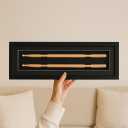 Wooden Drum Sticks Display Frame, Solid Pine Wood, Holds 1 Pair | Solid Pine Wood Frame, Clear Acrylic Panel, Fits 5A 5B 7A Sticks, Wall Mounted, Music Decor, Gift for Drummers & Musicians