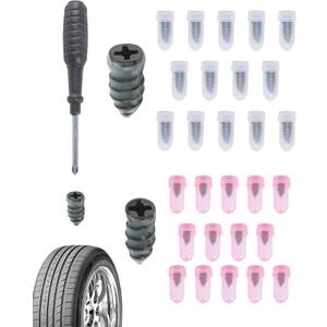 Tire Plug Kit,Car Accessories Tire Repair Rubber Nail Kit,Automotive Replacement Vacuum Tires Repair Tools,Suitable for Cars,Mountain Bikes, Electric Bikes,Motorcycles,Truck,Bus (30pcs)