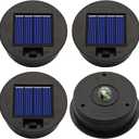 4 Pack Solar Lights Replacement Top Parts (Top Size 3.31 inch, Bottom Size 2.83 inch) 7 Lumens Lantern Lids Replacement Light for Hanging Solar Lanterns Outdoor Decorations Garden Patio, Warm White