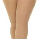 Yilanmy Plus Size Suspender Pantyhose for Women, 40D Sheer Tights Garter Belt Thigh High Stockings (Beige, XXL)