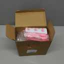 NPLUX 50 Pcs Mini Cake Pans with Lids and Spoons Aluminum Foil Mini Square Baking Cups with Lids Disposable Ramekins Cake Pans Dessert Cups for Wedding Birthday Party(Pink,5oz)