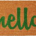 Calloway Mills 100382436NGS Script Hello Doormat, 24" x 36", Natural/Green