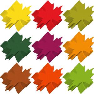 Kisston 360 Pcs Fall Leaf Cutouts Paper 3.9 Inch Leaf Cutouts for Bulletin Board Autumn Colored Maple Leaves Shaped Die Cuts for Thanksgiving DIY Craft Projects Classroom Decor