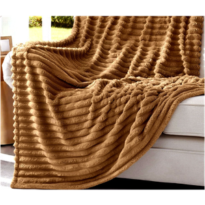 Heavy Twin Blanket for Winter, Brown, 50x60 Inches