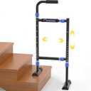 Stair Assist Cane for Seniors, Height & Width Adjustable Stair Climbing Aid, Fits Most Indoor & Outdoor Steps, Wide Anti-Slip Base, Ideal for Sore Knees & Post-Surgery Recovery 300 lbs