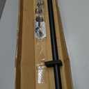 Heavy Duty Curtain Rods, 1 1/8 Inch Diameter Single Curtain Rod 36-72Inch(3-6ft) Extendable Length with End Caps Adjustable Modern Brackets-Matte Black