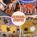 3 x 8 Pack Glitter Foam Sheets Craft 8 x 12 inch, 8 Colors Sparkles Foam Paper for Art Crafts Projects, Classrooms Scrapbook Gift DIY Cutters Card Party Decoration (Halloween)