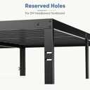 DUMOS Queen Size 12" Bed Frame - Metal Platform Bed Frame Mattress Foundation with Steel Slat Support, No Box Spring Needed, Storage Space Under Base, Easy Assembly, Black