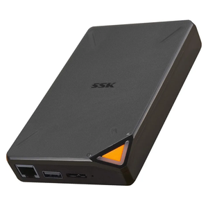 SSK 2TB Portable NAS External Wireless Hard Drive with Own Wi-Fi Hotspot, Personal Cloud Smart Storage Support Auto-Backup, Phone/Tablet PC/Laptop
