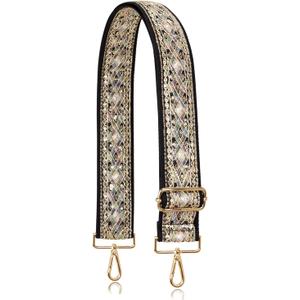ALLZEDREAM Purse Strap Crossbody Replacement Handbag Shoulder Bag 2" Wide Adjustable Embroidered Lace Sequins