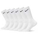 Nike Unisex Everyday Cushioned Training Crew Socks (6 Pairs), White/Black, Medium 