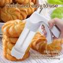 Cookie Press, Icing Precision Kit with 12 Nozzles - Dishwasher Safe & Non-Slip Grip, Buttercream Decorating Tool for Cakes, Cookies, Cupcakes, DIY Home Baking, Easy Clean Pastry Piping Kit