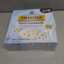Twinings Pure Camomile Herbal Tea Individually Wrapped Bags, 100 Count (Pack of 1), Delicate for Pure Relaxation, Naturally Caffeine-Free, Enjoy Hot or Iced, 100 Teabags (EXP 01/22/29)