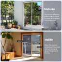 Coavas One Way Privacy Window Film, Sun Blocking Reflective Window Film See Out Not in, Heat Control Window Tint for Home, Anti UV Static Cling for Windows Office Door (Silver, 29.5 x 78.7 inches)