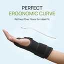 Carpal Tunnel Wrist Brace Support with 2 Straps and Metal Splint Stabilizer - Helps Relieve Tendinitis Arthritis Carpal Tunnel Pain - Reduces Recovery Time for Men Women - Right (L/XL)