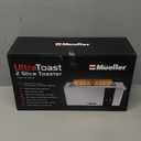 Mueller UltraToast Full Stainless Steel Toaster 2 Slice, Long Extra-Wide Slots with Removable Tray, Cancel/Defrost/Reheat Functions, 6 Browning Levels with LED Display, Housewarming Gifts New Home