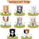 Sumind 8 Pcs Cat Stuffed Animals Bulk Plush Pets 5 Inch Cute Assorted Plush Cats Horse for Birthday Halloween Christmas Party Favors Favors(Long Hair Cat)