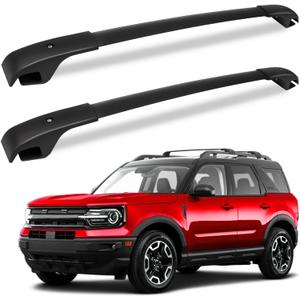 Roof Rack Cross Bars Compatible with Ford Bronco Sport Base & Bigbend & Outer Banks (on Road) 2021 2022 2023 2024 Aluminum Crossbars Rails Rooftop Cargo Racks Luggage Ski Bike Snowboard Carrier