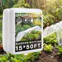 Garden Insect Netting for Raised Beds Extra Large Fruits Tree Netting Pest Barrier White Ultra Fine Mesh Row Bed Covers Net for Vegetable Fruit Protection from Insect Bird Animals(15 x 50 ft)