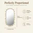 TOV Furniture Bubbles Ivory Cream Metal Frame Oval Wall Mirror (31.5"L x 17"W)