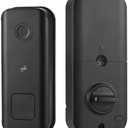 Splenssy Fingerprint Door Lock, Smart Door Lock, Entry Door Lock Deadbolt with 5 Methods - APP, Fingerprint, RFID Card, Key, Passcode, Rechargeable Door Lock for 35-55mm Office, Home, Bedroom Door