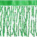 uxcell 5 Yard 6 Inch Sequins Fringe Trim, Sequins Lace Sparkling Fringe Trim Tassel Ribbon for DIY Latin Dance Dress Clothing Sewing Craft Decor (Green)