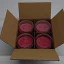 Candle-lite Scented Candles, Apple Cinnamon Crisp Fragrance, One 10 oz. Three Wick Aromatherapy Candle with 20-40 Hours of Burn Time, Red Color Set of 4 Pack