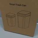 Bathroom Trash Cans with Lid 2 Pack Touchless Automatic Motion Sensor 2.2 Gal & 4 Gal Small Garbage Can, Smart Electric Narrow Garbage Bin for Bedroom Office Kitchen (White)