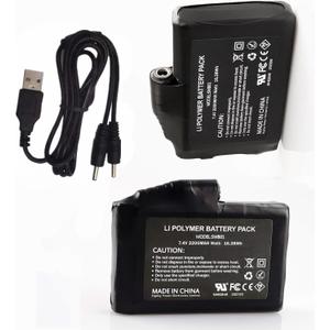 7.4V 2200mAh/3500mAh/5000mAh Li-Polymer Rechargeable Batteries for Battery Heated Gloves Mittens Liners, Heated SocksRC Car, Boat, Robot, DIY, LED Light Strip, CCTV Camera (2200mAh) (62*45*12mm)