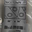 NICETOWN Natural Linen Curtains 84 inch Long 2 Panels Set, Grommet Top Thick Linen Burlap Semi Sheer Vertical Drapes Privacy Assured with Light Filtering for Bedroom/Living Room, W55 x L84