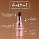 LUMINESS Liquid Mirage w/SPF 50 Color Adjusting Foundation Kit - Color Changing Foundation, SPF 50 Primer & Makeup Brush, Face Makeup for Mature Skin, 4in1 Liquid Foundation, Concealer & Moisturizer