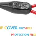 Petest 30ft Tie-Out Cable with Crimp Cover for Heavy Dogs Up to 125 Pounds Black & Red
