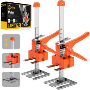 Labor Saving Arm Jack Handle 2 Pack,15 in Construction Jack, Wall Tile Locator, Multi-Function Height Adjustment Lifting Device, Door Panel Lifting Cabinet,Raised 10 in,Load 400LBS