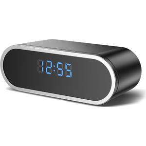 Wireless WiFi Security Camera, Nanny Cam for Home, Indoor Camera with Clock with App Control, AI Motion Detection, Loop Recording, Night Vision, Local & Cloud Storage, Easy to Use