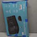 Wireless Keyboard and Mouse Combo,2.4G Full Size Wave Keys Ergonomic Keyboard with Wrist Rest for Natural Typing, 3 DPI Adjustable Ergonomic Silent Mouse for Computer/Laptop/Windows/Mac (Black)