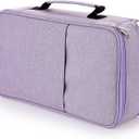 BTSKY Colored Pencil Case 360 Slots Pen Pencil Bag Organizer High Capacity Pens Holder with Double Zippers Multilayer Holder for Crayola Colored Pencils Watercolor Pens & Gel Pens Purple