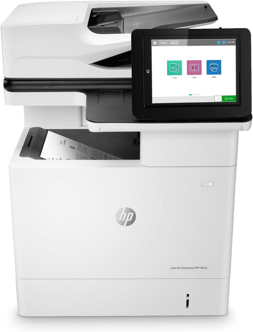 HP LaserJet Enterprise MFP M635h Monochrome All-in-One Printer with built-in Ethernet & 2-sided printing (7PS97A), White