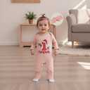 FYBITBO My First Christmas Baby Girl Outfit Newborn Long Sleeve Romper Onesie Infant Jumpsuit Fall Winter Clothes Outfits ( 0-3 Months)