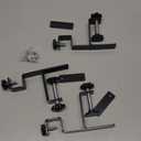 Internal Curtain Rod Set 0.8-2.3 Inch Wide Track, No Drilling Required, Tool-Free,Magnetic Curtain Hooks, Black 3 Pieces (US Patent Application)