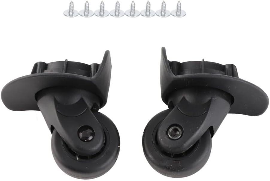 2-Pack A65 Universal Suitcase Replacement Wheels - 360 Silent Swivel Casters for Luggage Repair with 8 Screws, Easy Installation Travel Accessory (Small)