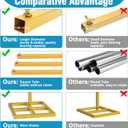 Fomcet 10FT x 10FT Backdrop Stand Heavy Duty with Base, Gold Portable Adjustable Pipe and Drape Kit, Square Metal Arch Party Frame for Wedding Birthday Parties Banquet Decorations